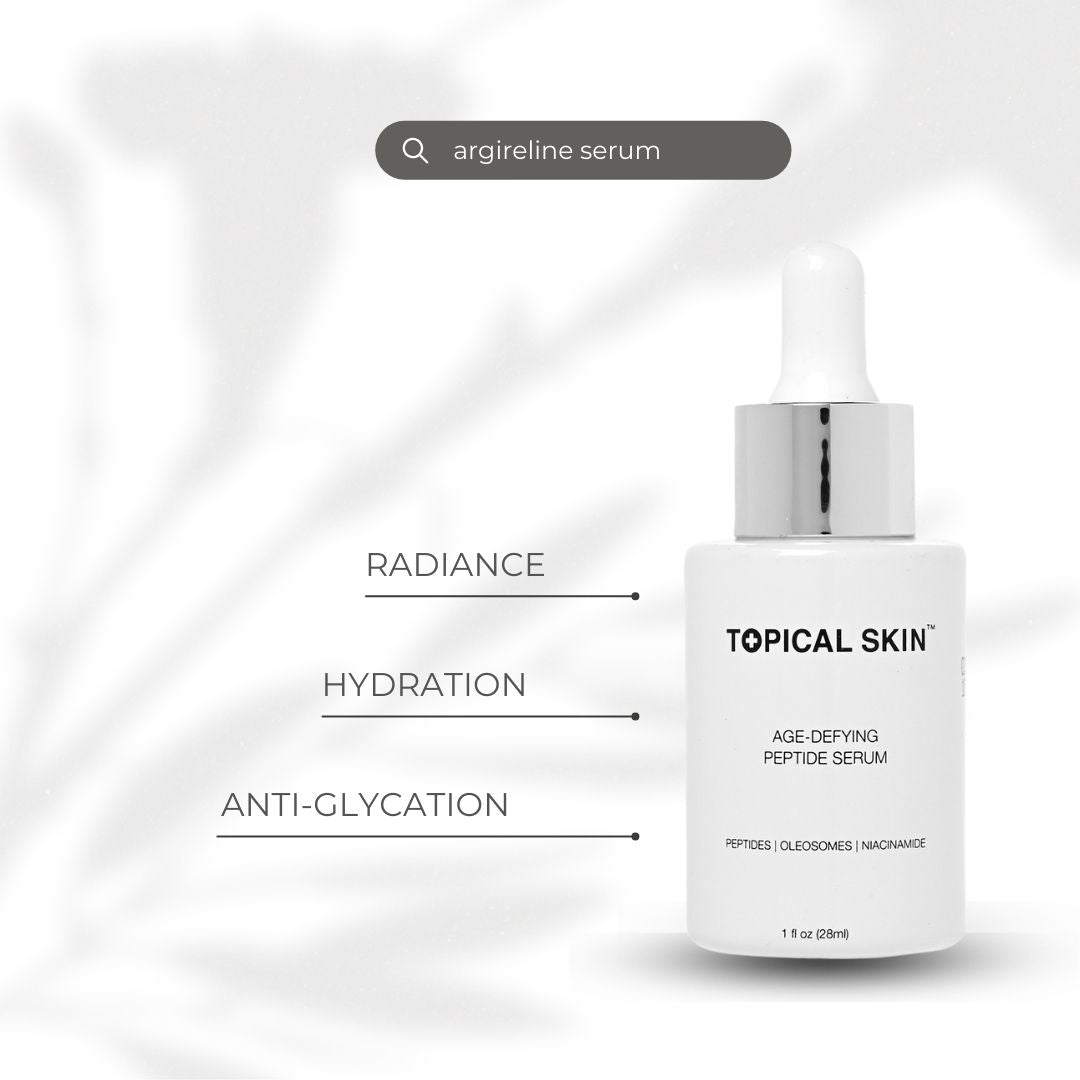 Topical Skin Age-Defying Peptide Serum with Oleosomes and anti-glycation Carnosine