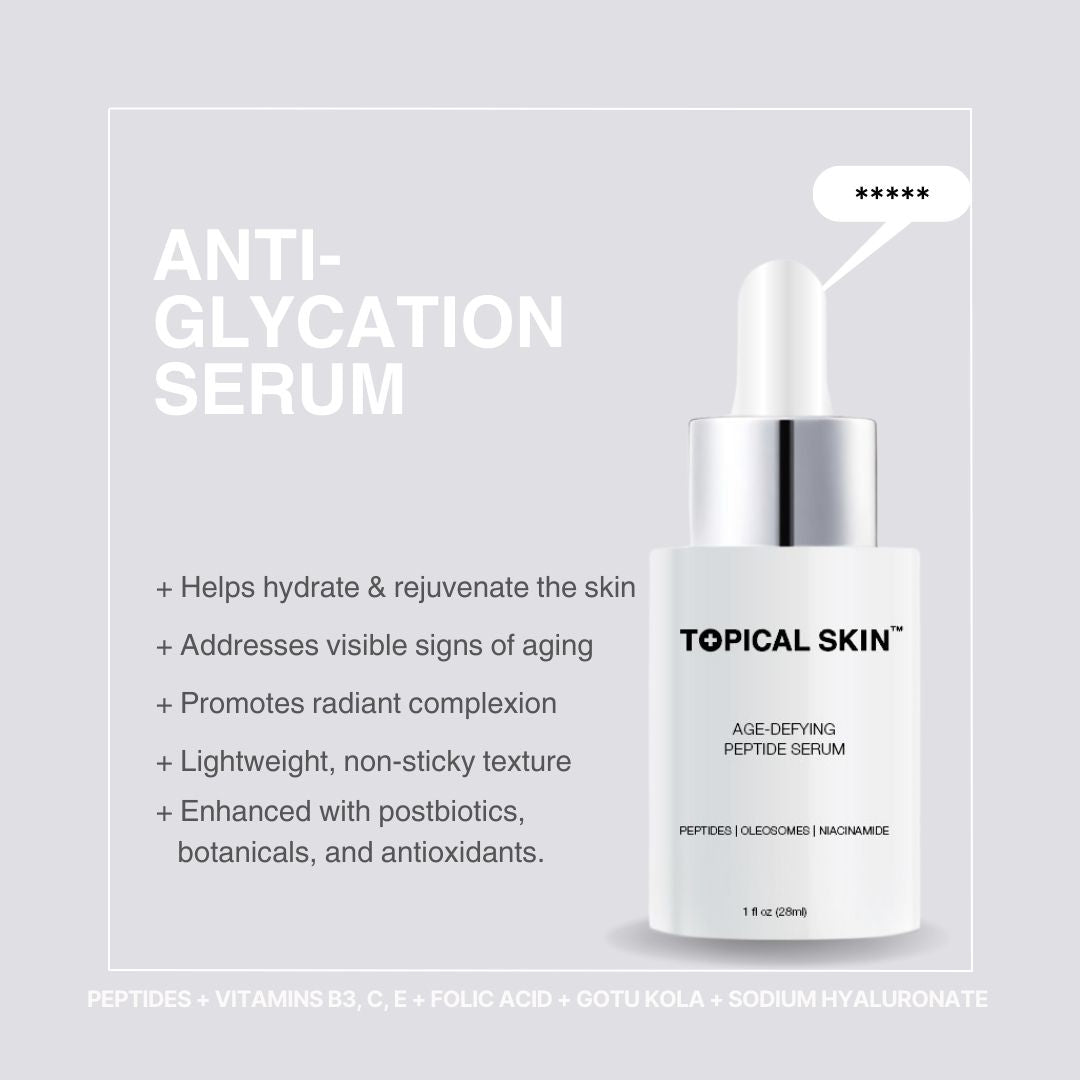 Topical Skin Age-Defying Peptide Serum skin benefits