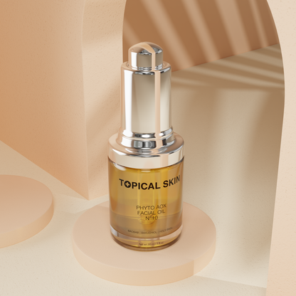 Phyto AOX Facial Oil N°10 with Exposome Defense Technology  on beige background