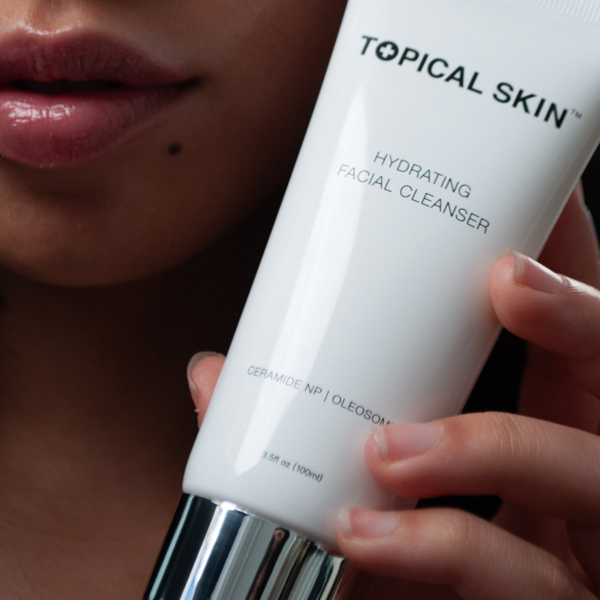 Hydrating Facial Cleanser with Oleosomes TOPICAL SKIN CLEAN DERMACEUTICALS facial cleanser white tube with oleosomes moisture