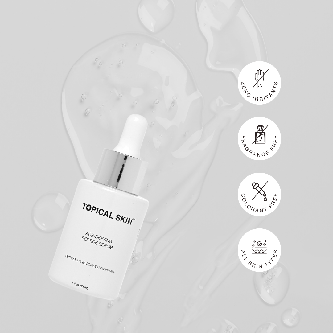 Topical Skin Age-Defying Peptide Serum with Oleosomes and anti-glycation Carnosine